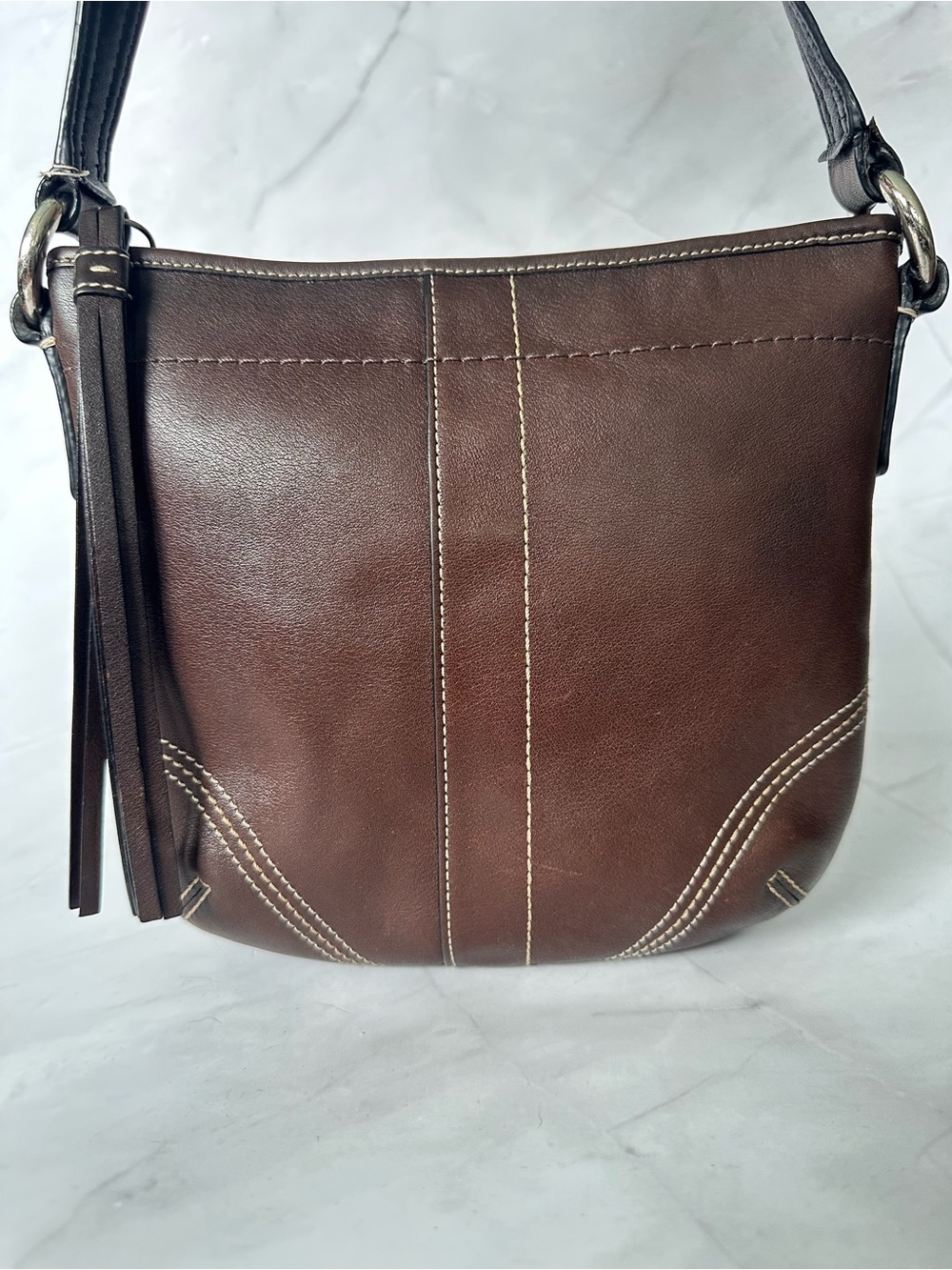 VTG Coach Soho Brown Leather Demi Bag Y2K - READ DESCRIPTION / REPAIR PROJECT